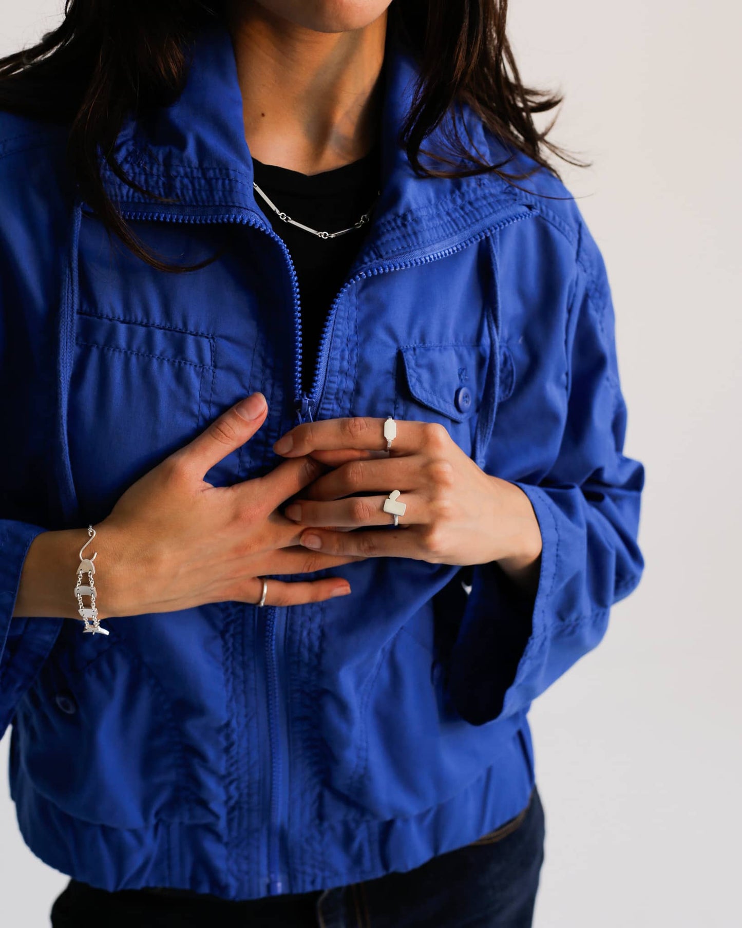 lines link necklace.