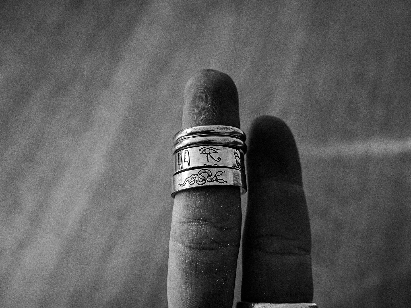 bare stacker ring.