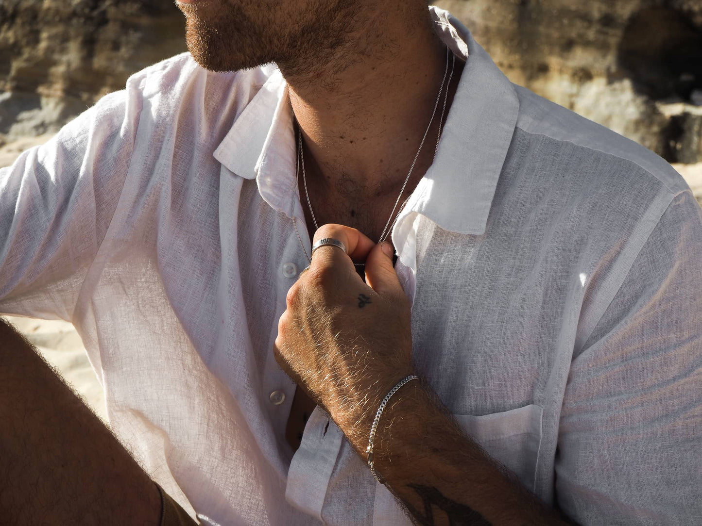 minimal sterling silver neck chains.
