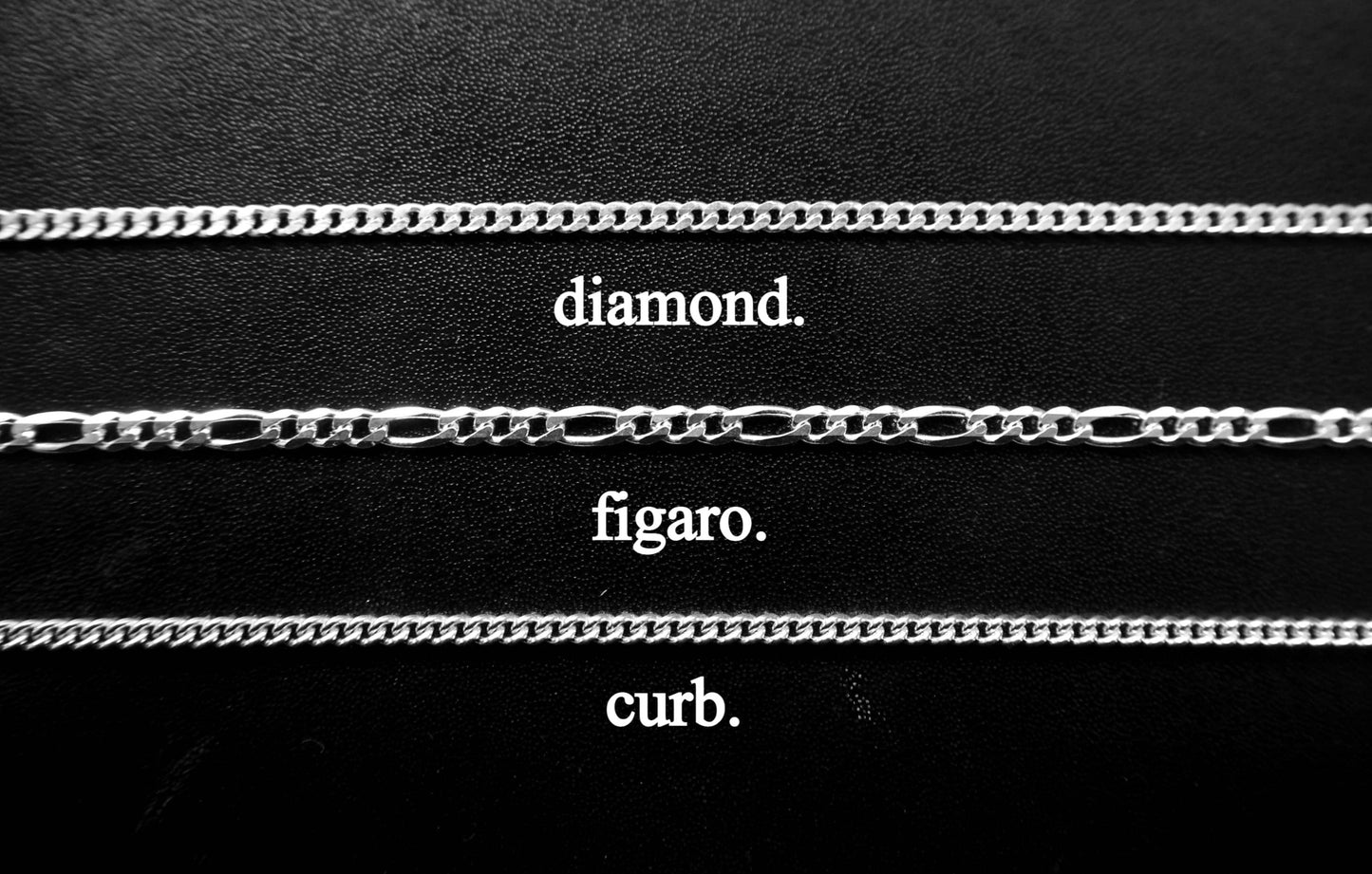 sterling silver neck chains.
