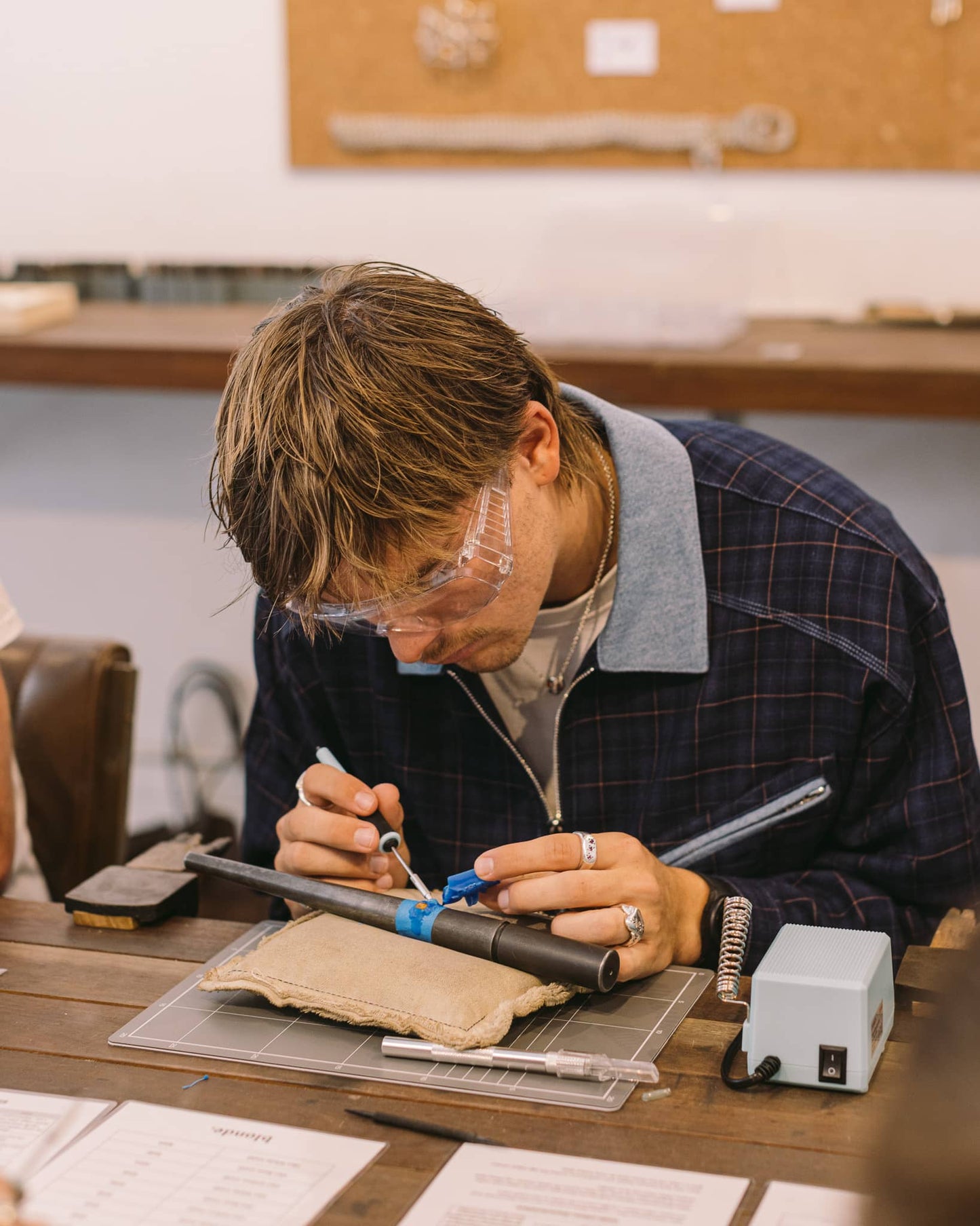 canberra organic ring making class with gemstones (lost wax)