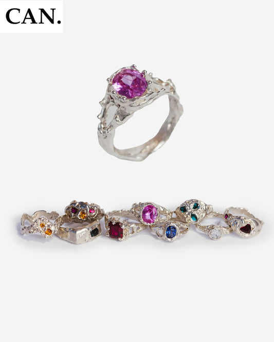 canberra organic ring making class with gemstones (lost wax)