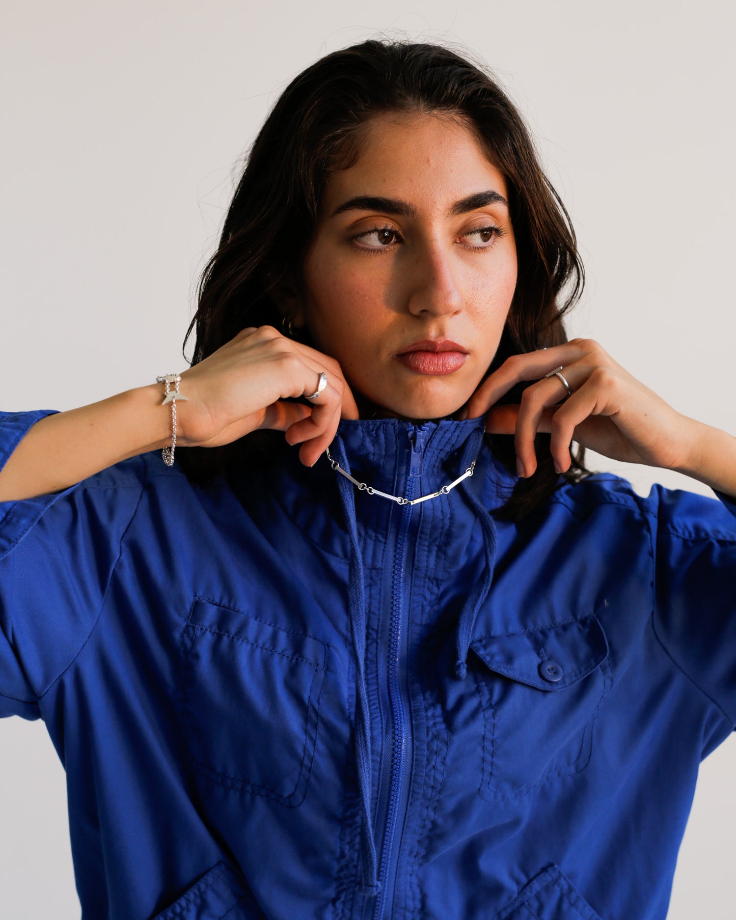 lines link necklace.