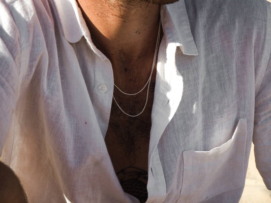 minimal sterling silver neck chains.