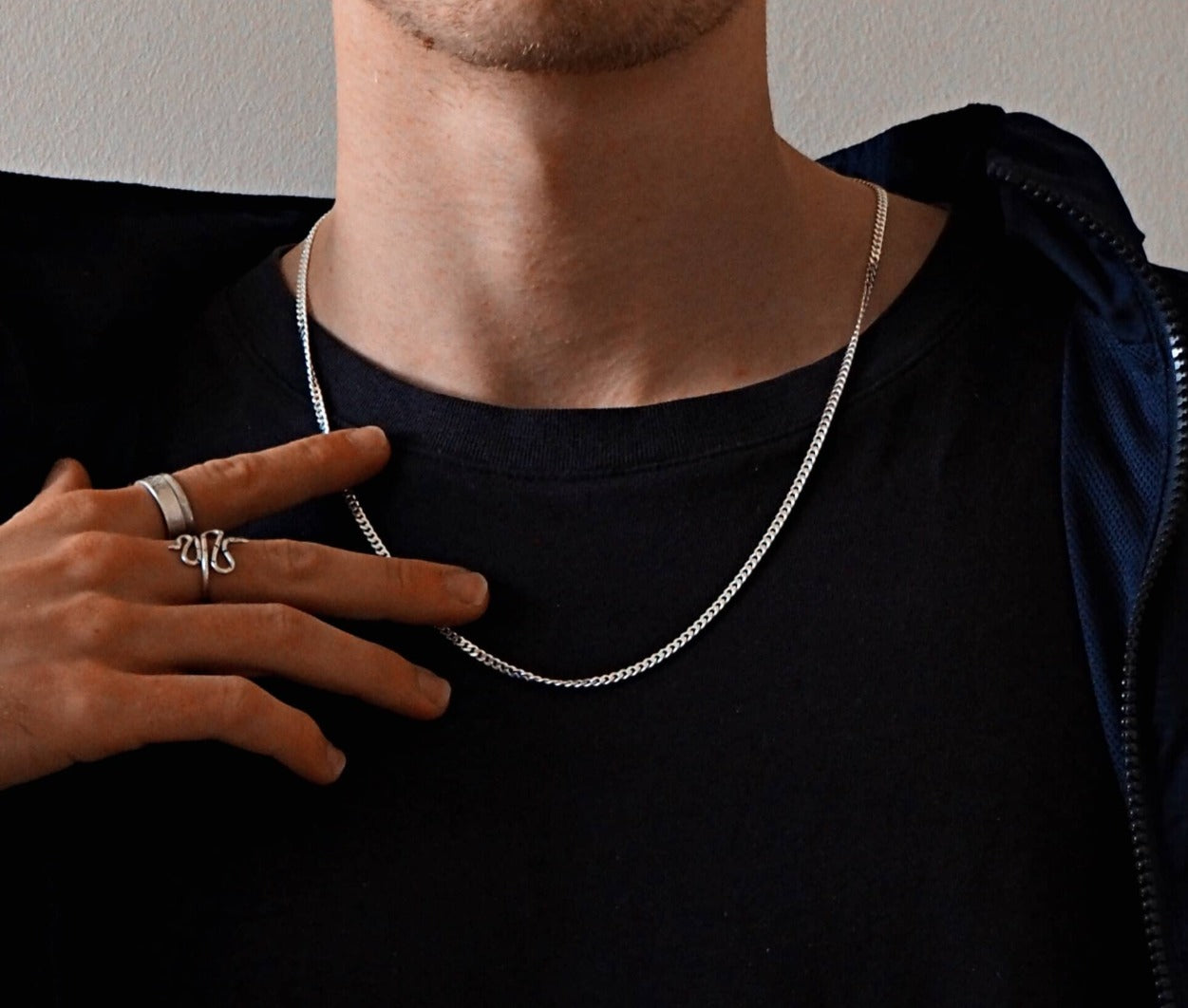 sterling silver neck chains.
